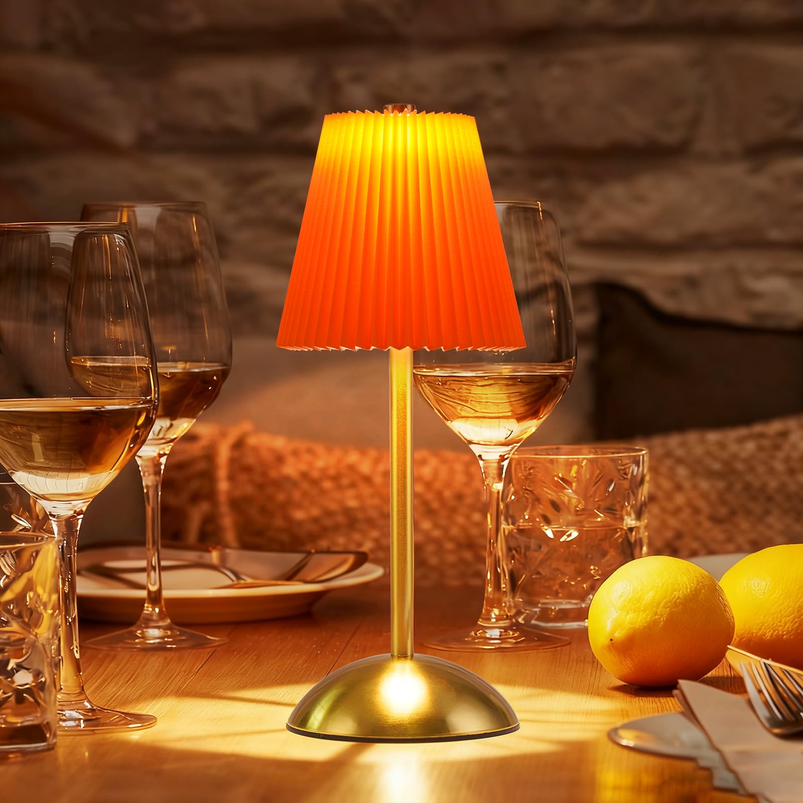 Tischlampe Kabellos Tischleuchte Akku Nachttischlampe 2er Set Touch Dimmbar