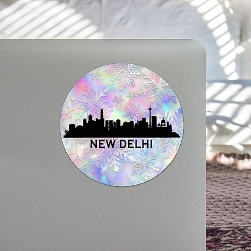 Miniatura 6 de Zyadsinoudor 50 calcomanías de vinilo con diseño de horizonte de Nueva Delhi, India, Nueva Delhi, para laptop, calcomanías de vinilo de orgullo de