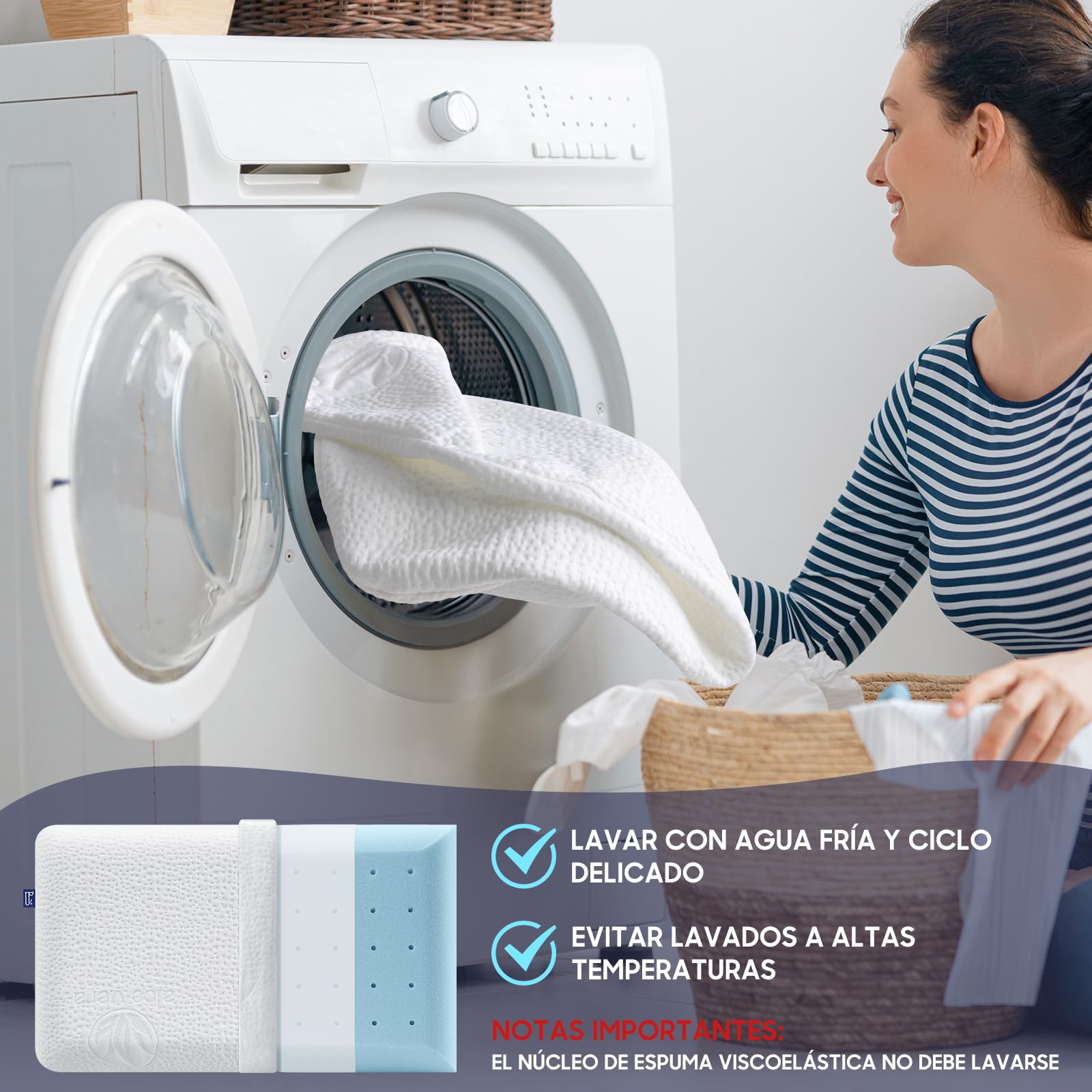 BedStroy Poduszka Wiskoelastyczna 70 cm - 2 szt