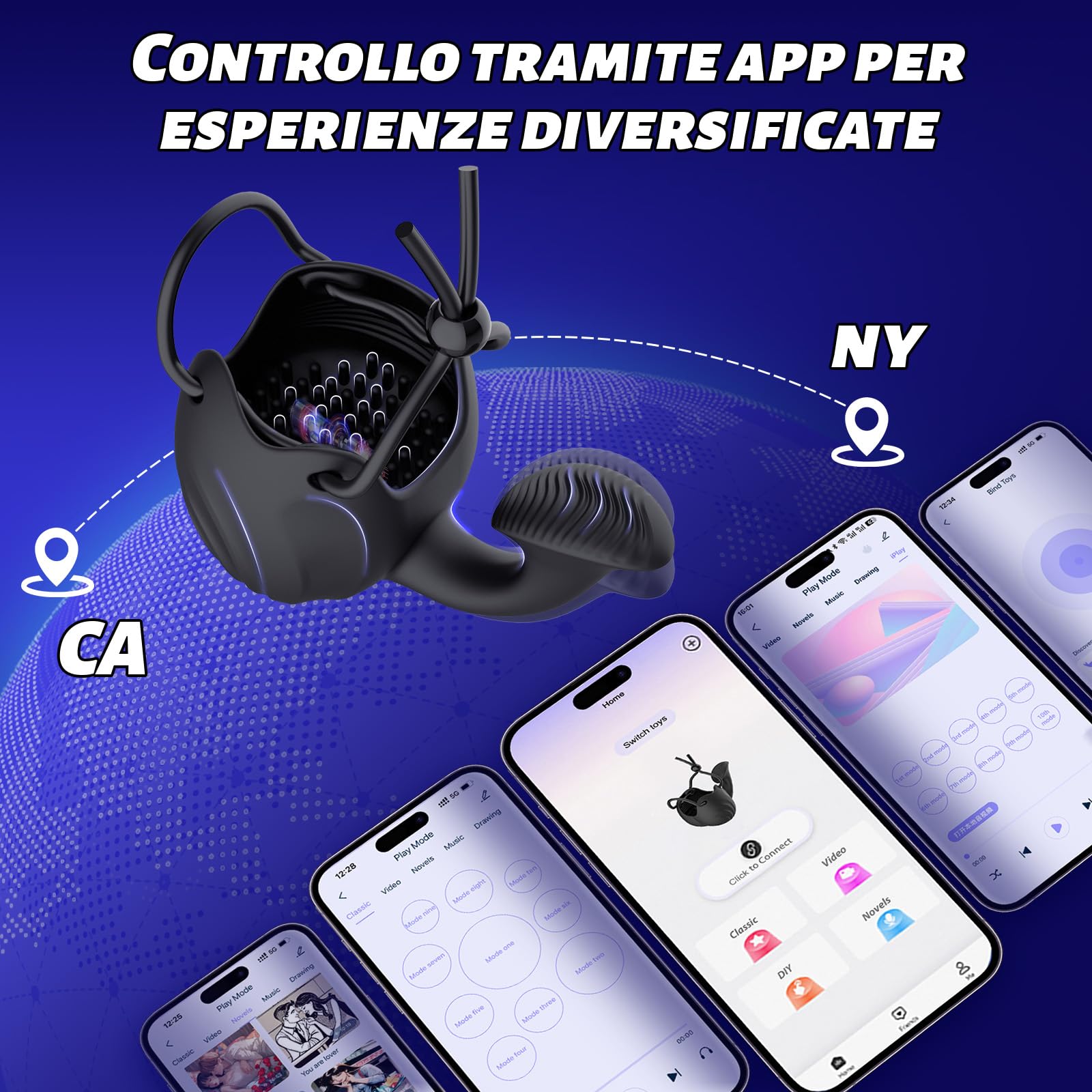 App di Telecomando Prostata Vibratoreper Sextoysys Uomo, 3 in1 Addestramento in Ritardo Vibratore per Coppia Sex Toys, con 10 Vibrazioni Modalità Anello Vibrante per il pene Plug Anale