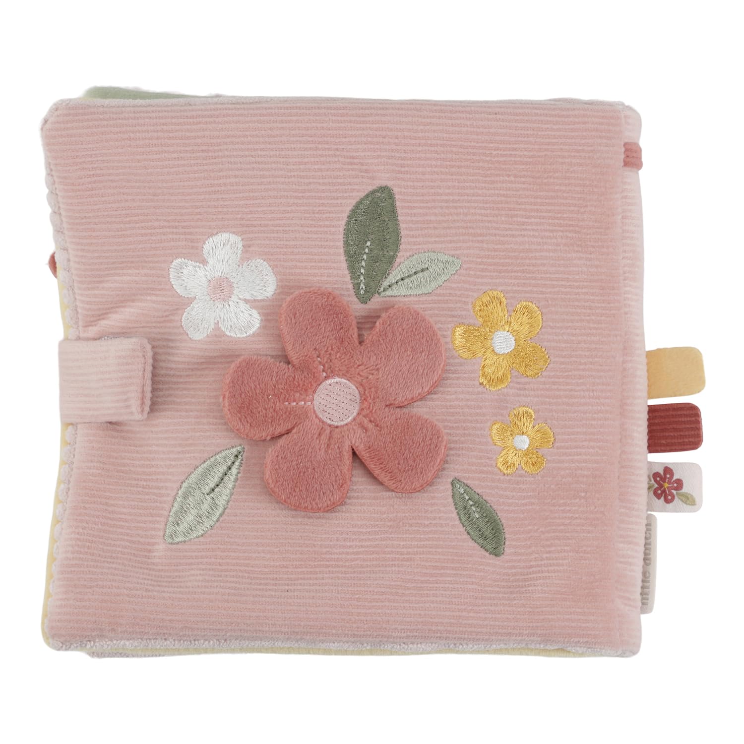 Little Dutch 9007 Livre d'activités en tissu Motif jardin de fées Rose
