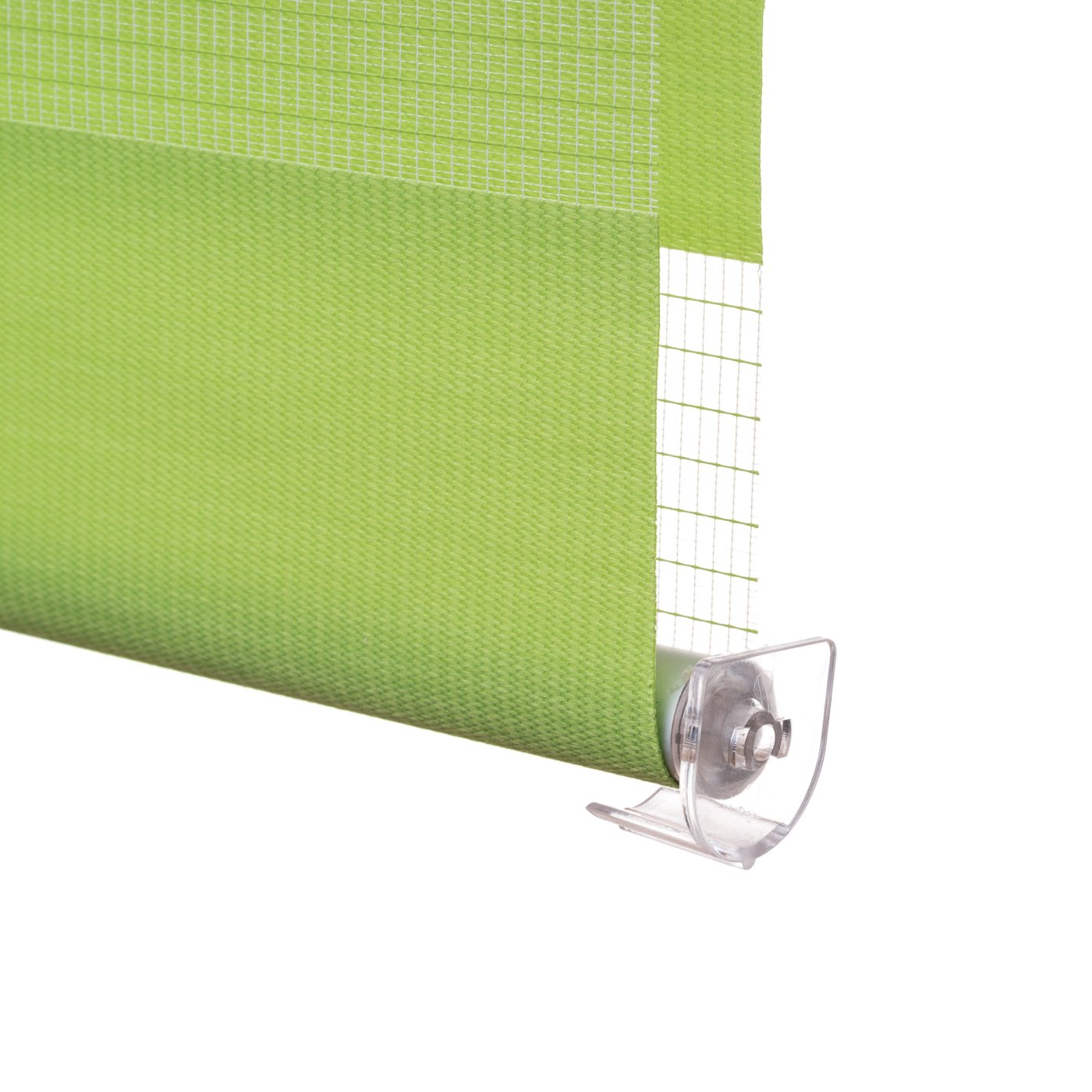 Ventanara roleta podwójna, zielona, z aluminiową obudową, roleta typu dzień i noc 140 x 220 cm zielony