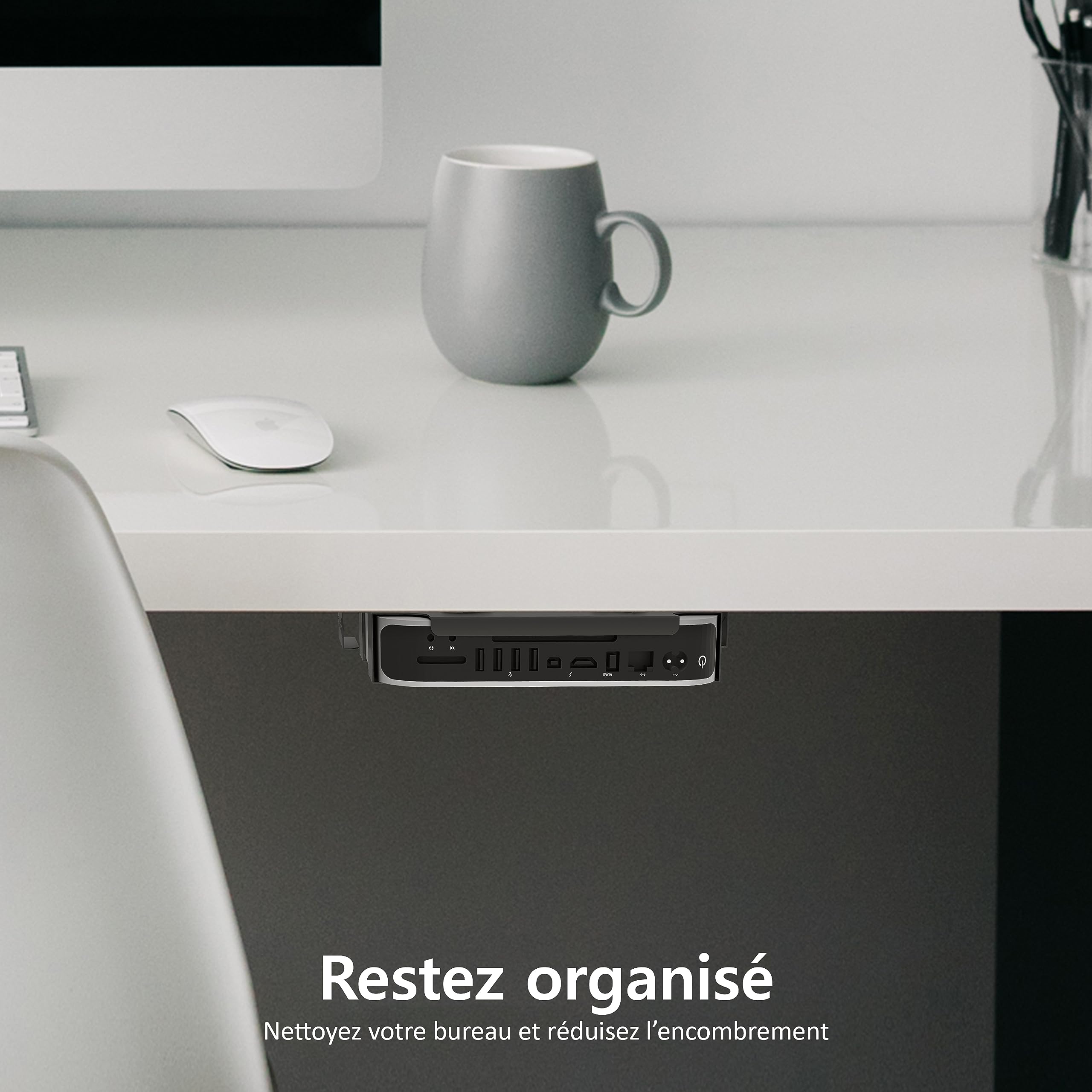 SABRENT Support Mac Mini VESA Montage Mural M1 Fixation Bureau Vis Chevilles Inclus BK-MABM
