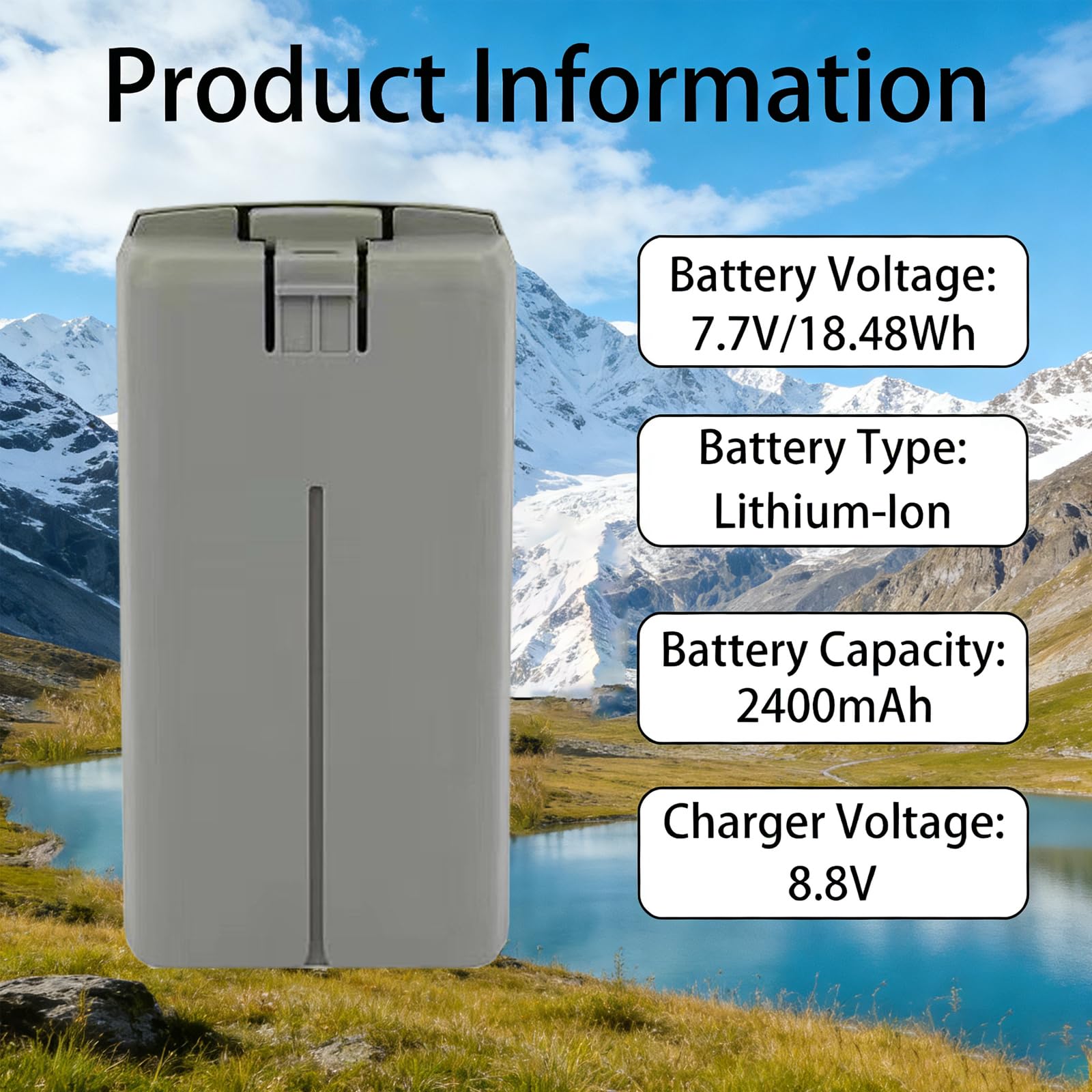 Mini 4K/2/SE Battery 2 Pack with Fast Charging Station, 2400mAh 7.7V 31Mins Flight Time Rechargeable Battery for DJI Mini 2 SE/4K Drone — view 3