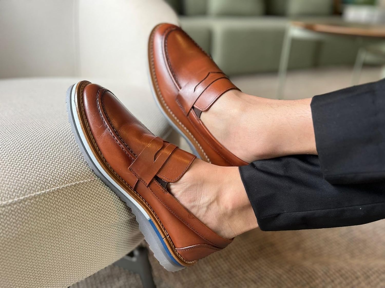 Mocassim Sapato Social Casual Em Couro Nobre Premium Confortável Moderno Palmilha Em Gel