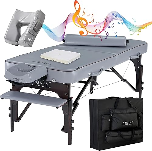 Miniatura 10 de Master Massage Montour Lx - Mesa de masaje portátil de 30 pulgadas con espuma viscoelástica de 3 pulgadas, color gris paloma, mesa de masaje