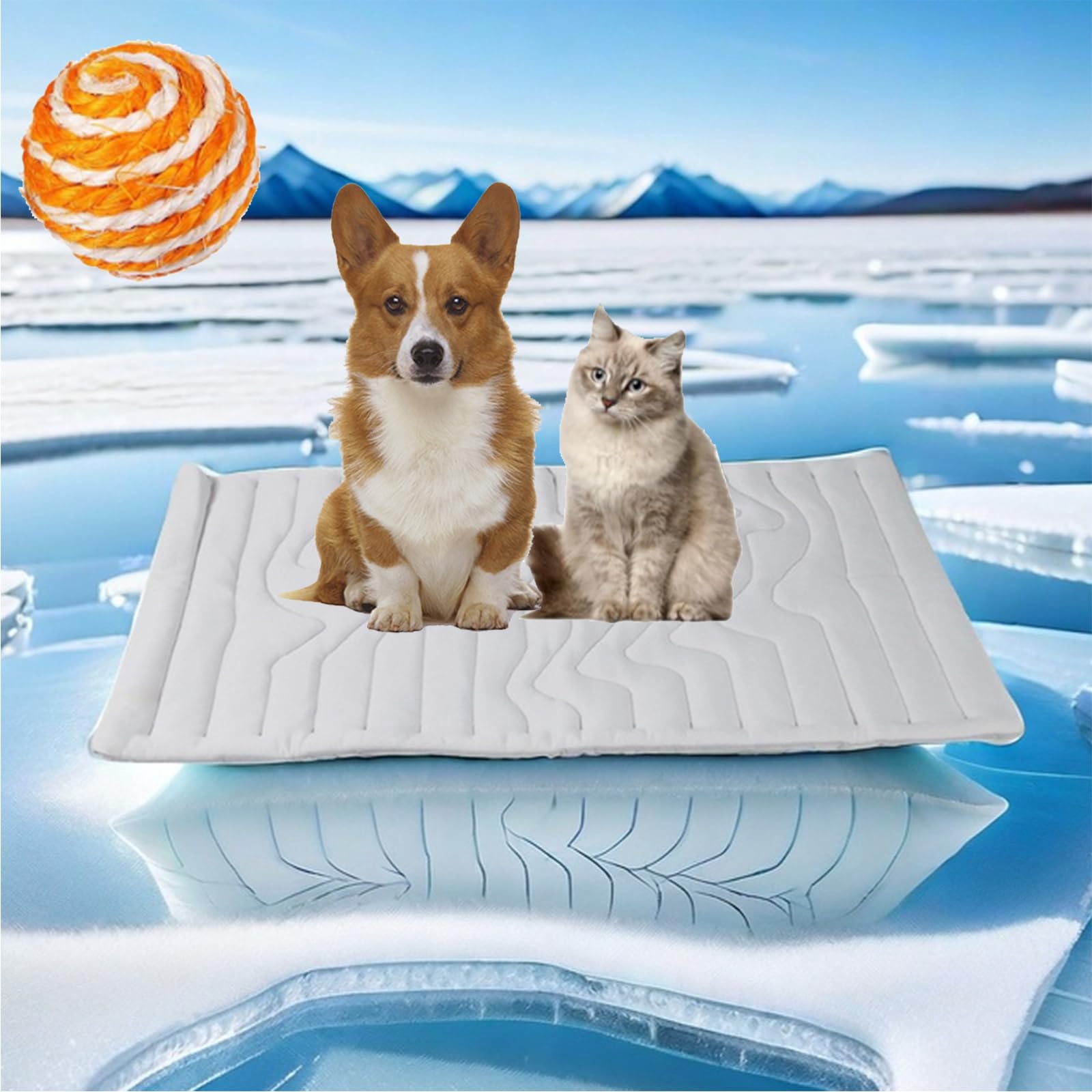 Dr Pfoten Kühlmatte, PfotenChill - Die Innovative Kühlmatte für Hunde, pfotenchill kühlmatte Hund, Selbstkühlende Pads Sicher Und Komfortabel Für Deinen Hund (M-36 * 23IN)