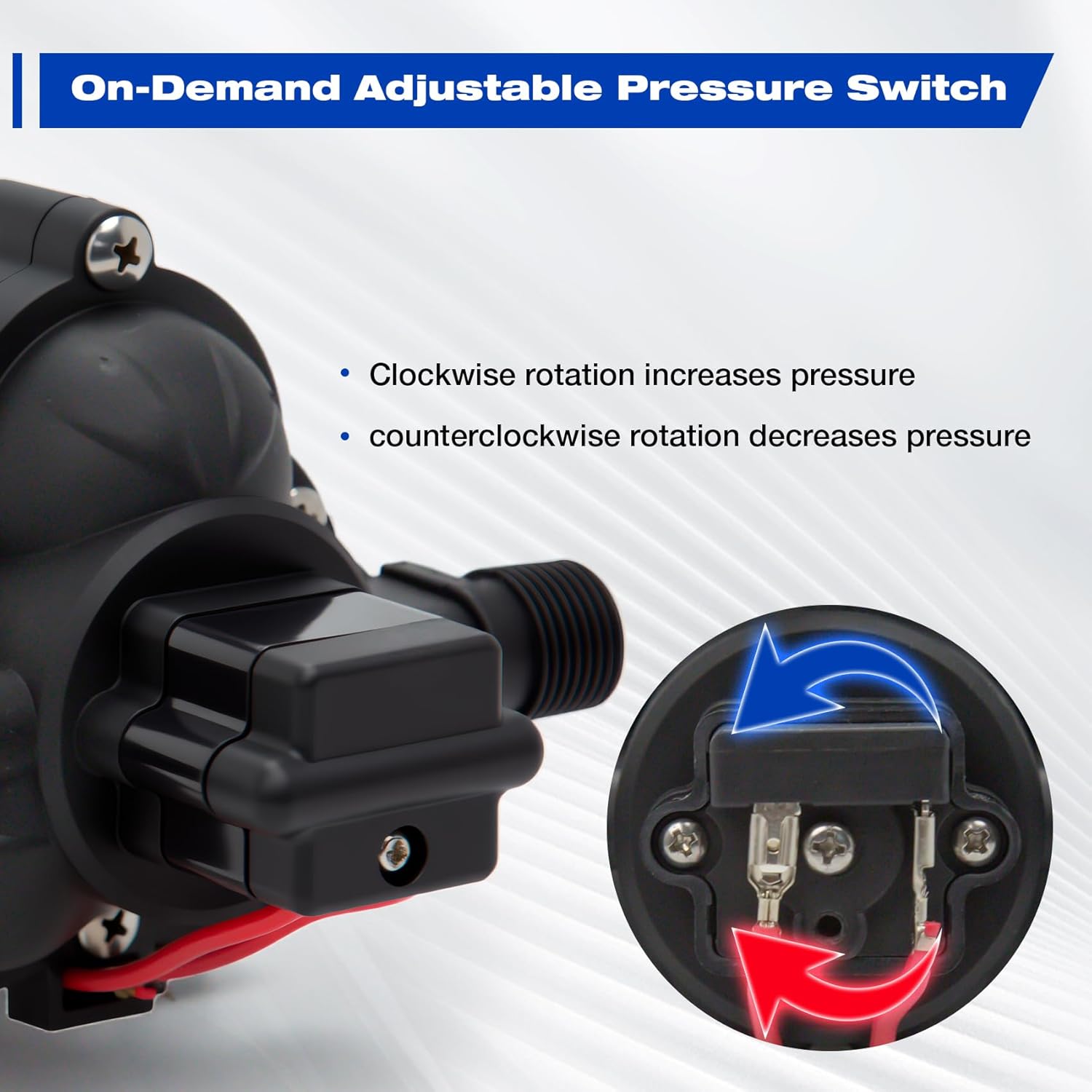 12 Volt Sprayer Pump, Soft Wash Pump, 2.5GPM 60PSI, 8 Amps, Chemical and Corrosion Resistant, Compatible with Roundup, Pressure Switch and Self-Priming for Agricultural Spraying