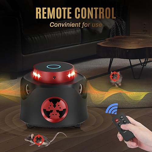 Miniatura 3 de X-PEST Repelente ultrasónico de ratón con protección de 360 con diferentes ondas de ultrasonido para repeler ratones, ratas, ardillas y otros