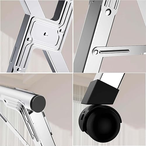 Miniatura 5 de Laundry Drying Rack Floor Stainless Steel Clothes Drying Rack Foldable Adjustable Large Garment Laundry Racks Portable Clothing Balcony