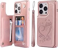 Vista 19 de Cavor Funda tipo cartera para iPhone 14 Pro Max con tarjetero, funda para teléfono iPhone 14 Pro Max para mujeres y hombres, funda 14ProMax