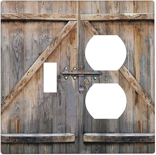 Miniatura 62 de Cubierta de Interruptor de Luz de Palanca de 1 Gang con Estampado de Bosque de Pinos Rústico Campestre, Cabaña Lodge Granero Bosque Forestal de