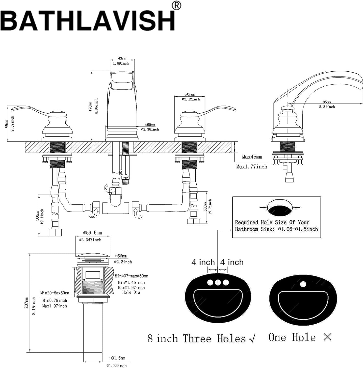 One-Day Sale: Up to 70% Off BATHLAVISH Bathroom Faucet 3 Hole, Brushed Nickel Bathroom Faucet, Widespread Bathroom Faucet Waterfall 8 Inch 2 Handle Lavatory Vanity Farmhouse Brush Nickel Finish with Pop Up Drain with Overflow Best Review BATHLAVISH Bathroom Faucet 3 Hole, Brushed Nickel Bathroom Faucet, Widespread Bathroom Faucet Waterfall 8 Inch 2 Handle Lavatory Vanity Farmhouse Brush Nickel Finish with Pop Up Drain with Overflow