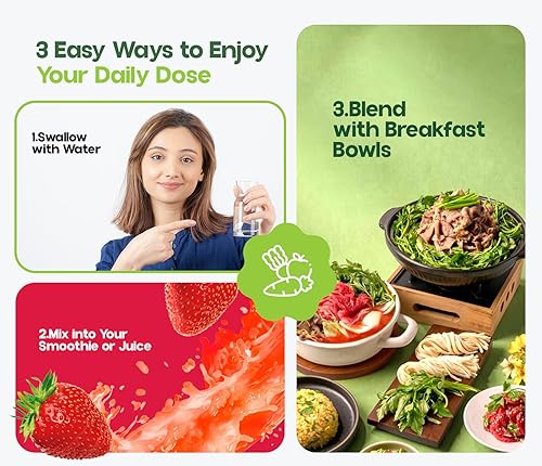 Miniatura 6 de YUMMY & HEALTH Suplemento de frutas y verduras, hecho con superalimentos, 90 cápsulas de frutas y 90 vegetales, fórmula de bienestar para apoyar el