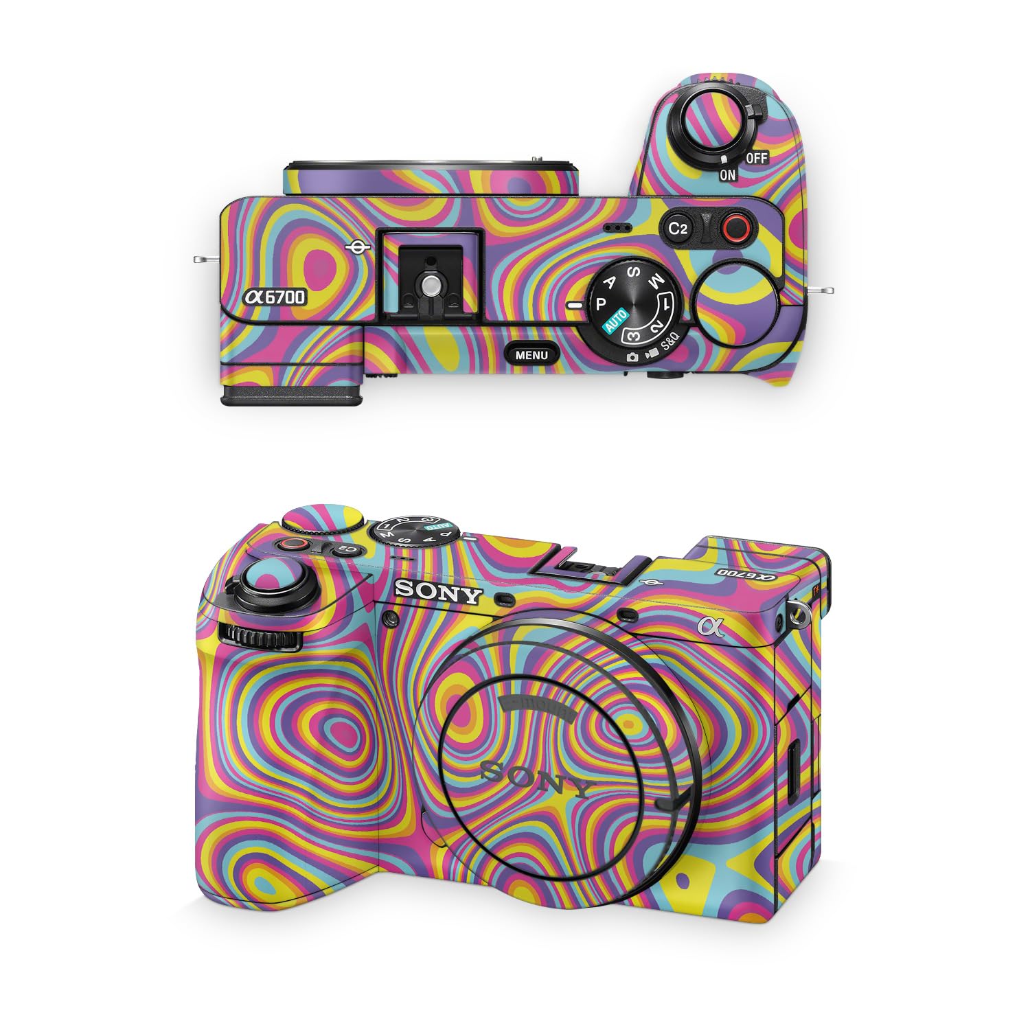 Camera Skin Compatible with Sony A6700 Mirrorless Camera (2023) - Gobstopper - Premium 3M Vinyl Protective Wrap Decal Cover - Easy to Apply | Crafted in the USA by MightySkins