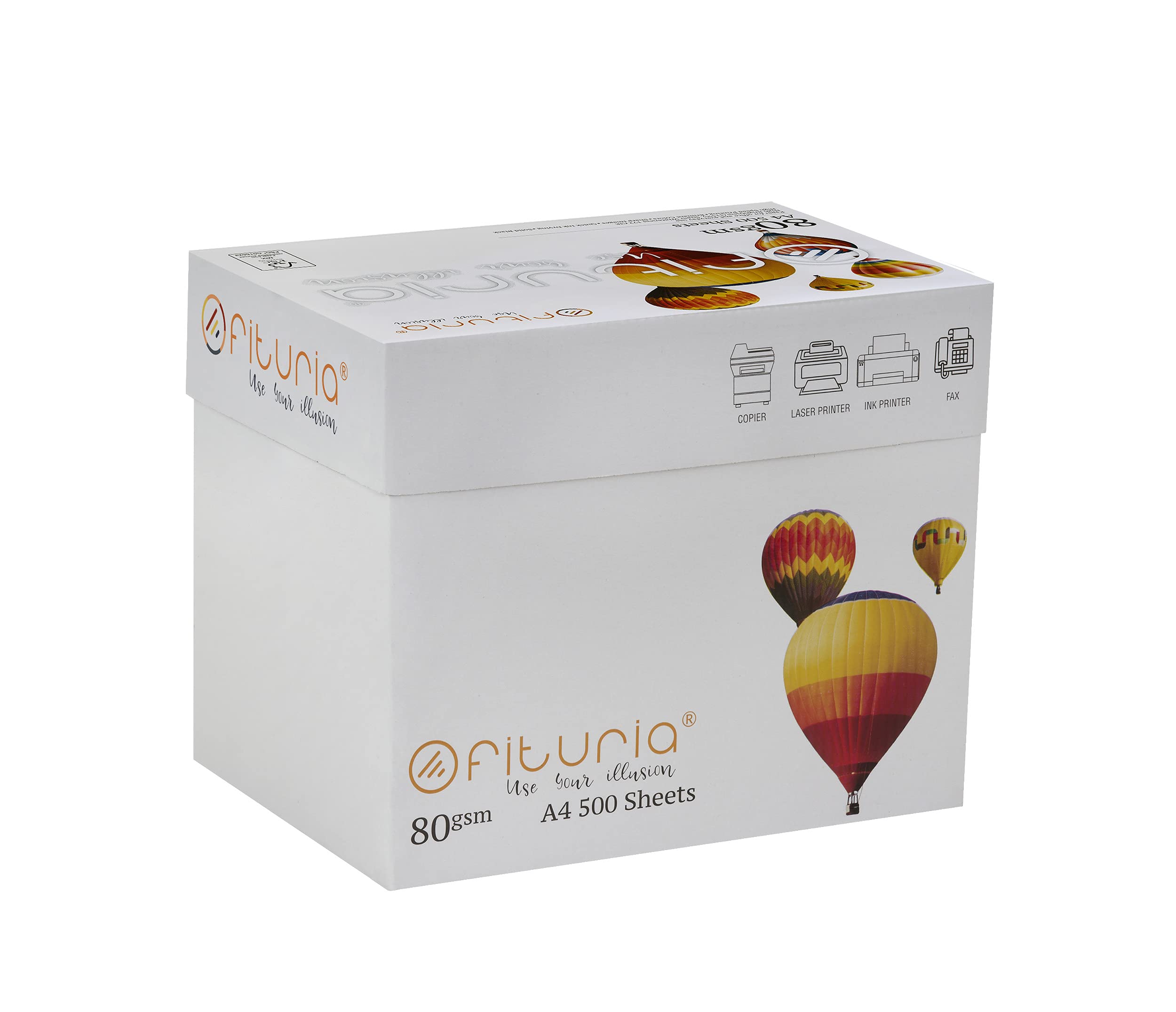 Folios A4, Papel Multiusos para Impresora y Fotocopiadora, Papel A4 Blanco para Entornos Laborales y Uso Doméstico, Folios din A4 80g/m², Paquete de Folios - Ofituria (50000 hojas – 20 cajas)