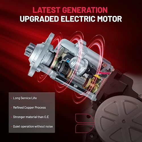 Vista 11 de BDFHYK 741-645 Elevalunas eléctrico con motor para automóvil delantero derecho del pasajero para Chevy Silverado, Tahoe, Suburban, Avalanche