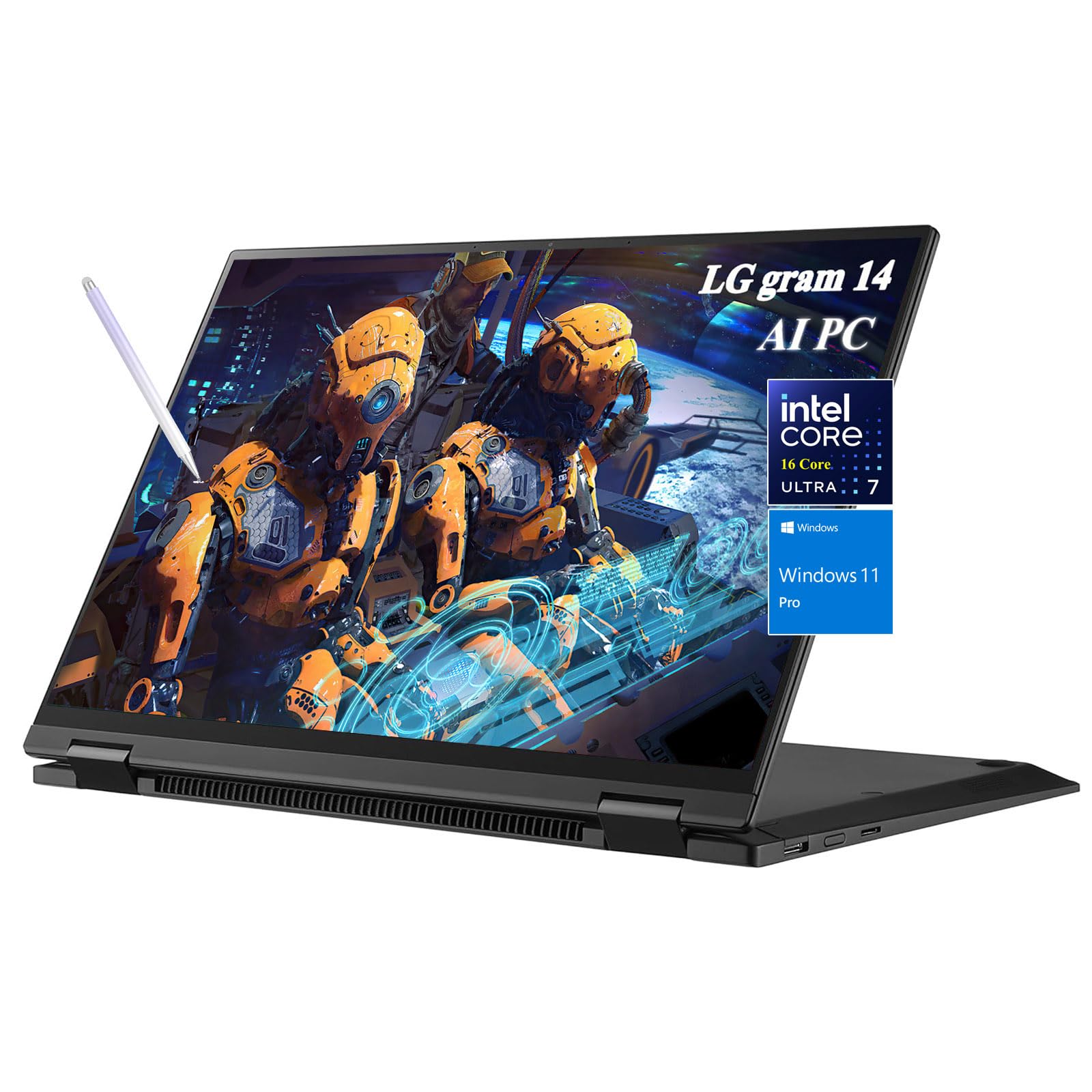 Amazon.com: LG gram 14 Laptop 2 en 1 - Pantalla táctil WUXGA