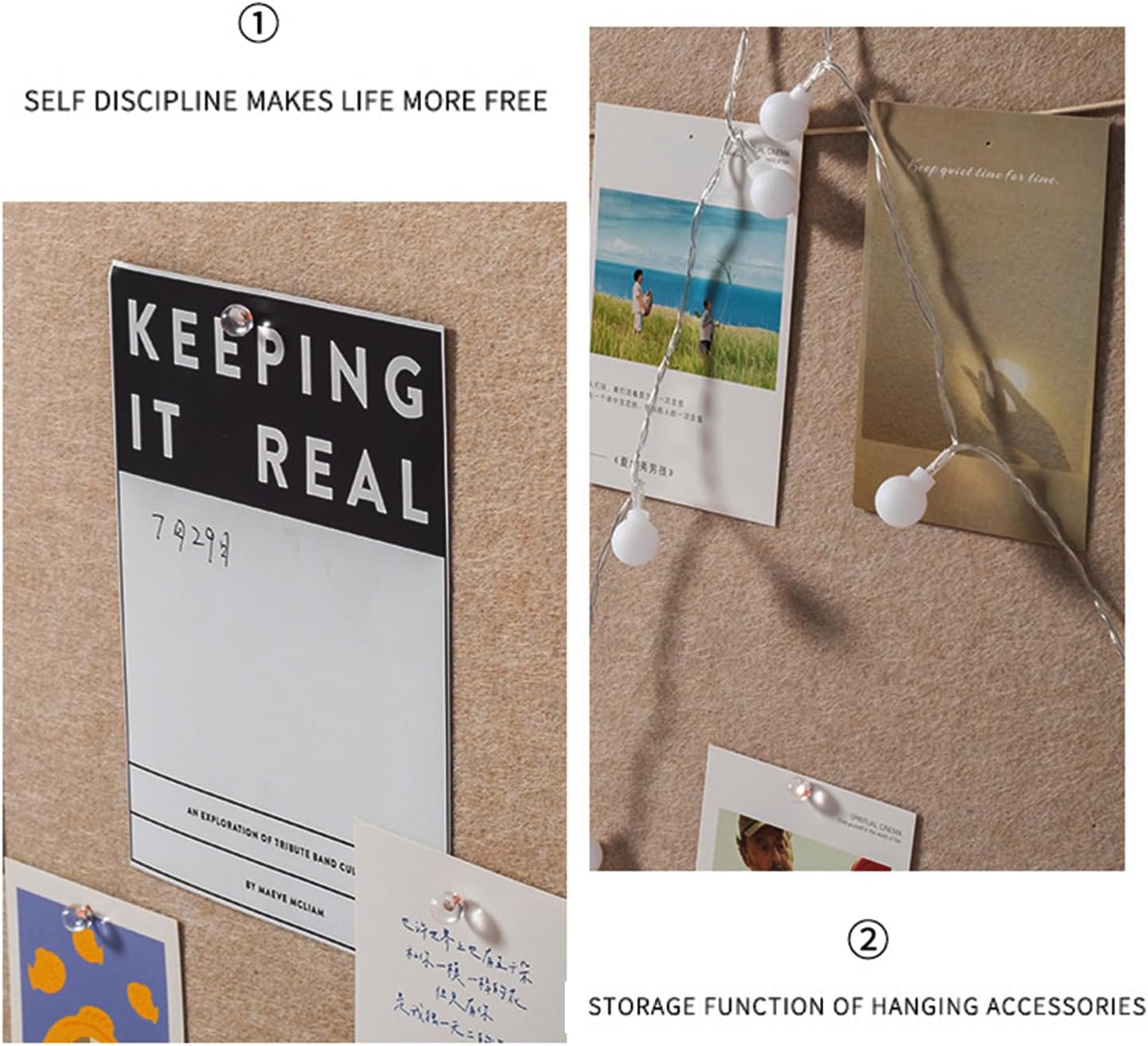 大きな掲示板、60x36インチのコルクボード代替品、大きなフェルト