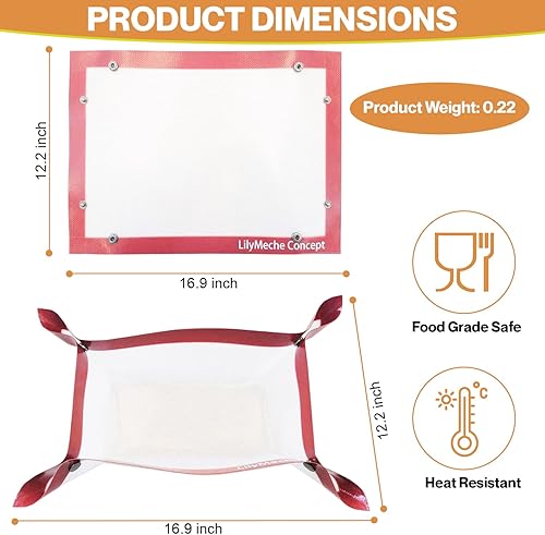Miniatura 7 de Tapete de silicona para hornear con botón | Libre de BPA grande antiadherente para cocina, profesional, reutilizable, resistente al calor, media