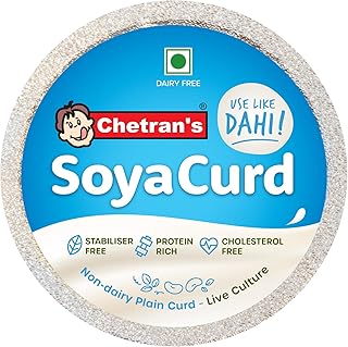 Chetrans Soya Curd 400G|Dairy Curd Alternative/Fresh/Probiotic/Lactose Free/Non Gmo/Plant Based/No Thickeners, Gums, Gels, Stabilisers, Colours Or Flavours/Hi Protein