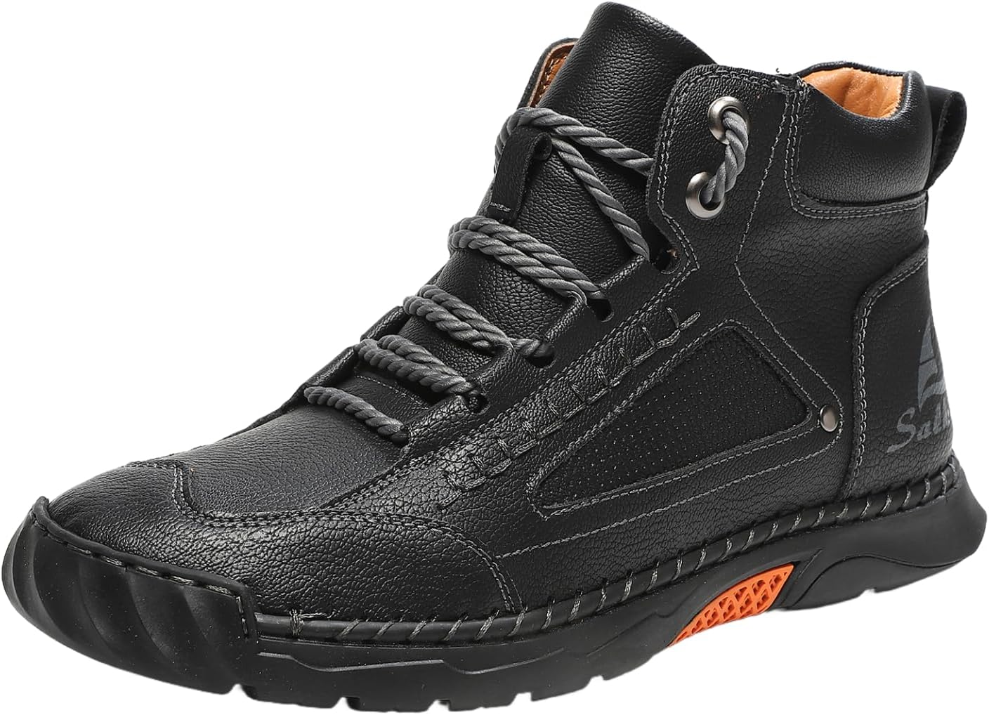 Men's Casual Leather Fashion Sneakers Ankle Chukka Boots Handmade Lightweight Loafers Mid-top Dress Boots Walking Driving