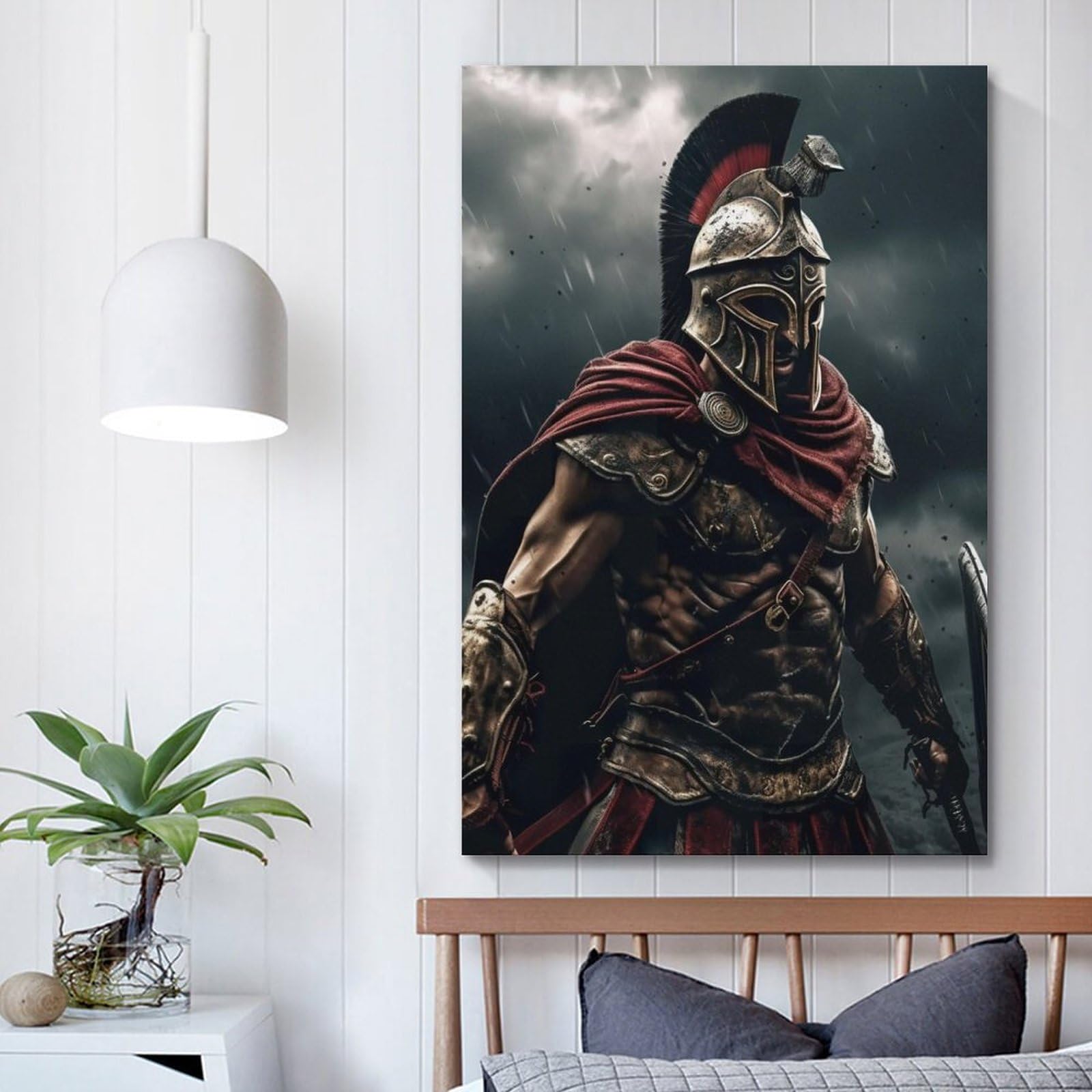 Poster Sur Toile 60x80 Cm 'Cavalieri-e-Guerrieri' - Impression Haute Qualité, Finition Givrée - Décor Mural Pour Chambre, Salon, Bureau - 9