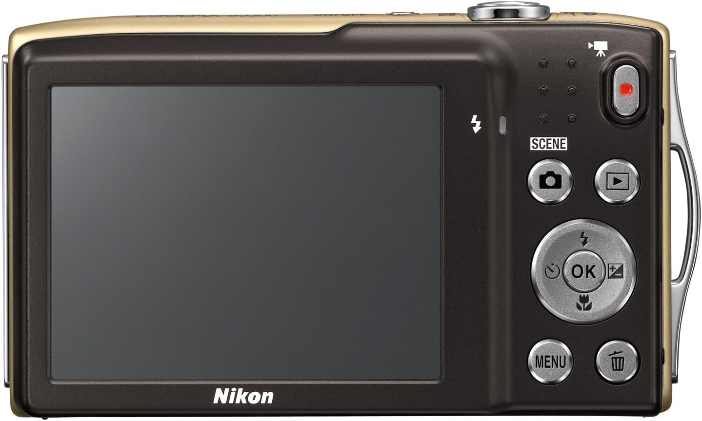 Nikon COOLPIX S3300 16 MP Digital Camera with 6X Zoom NIKKOR Glass Lens and 2.7-inch LCD (Gold)