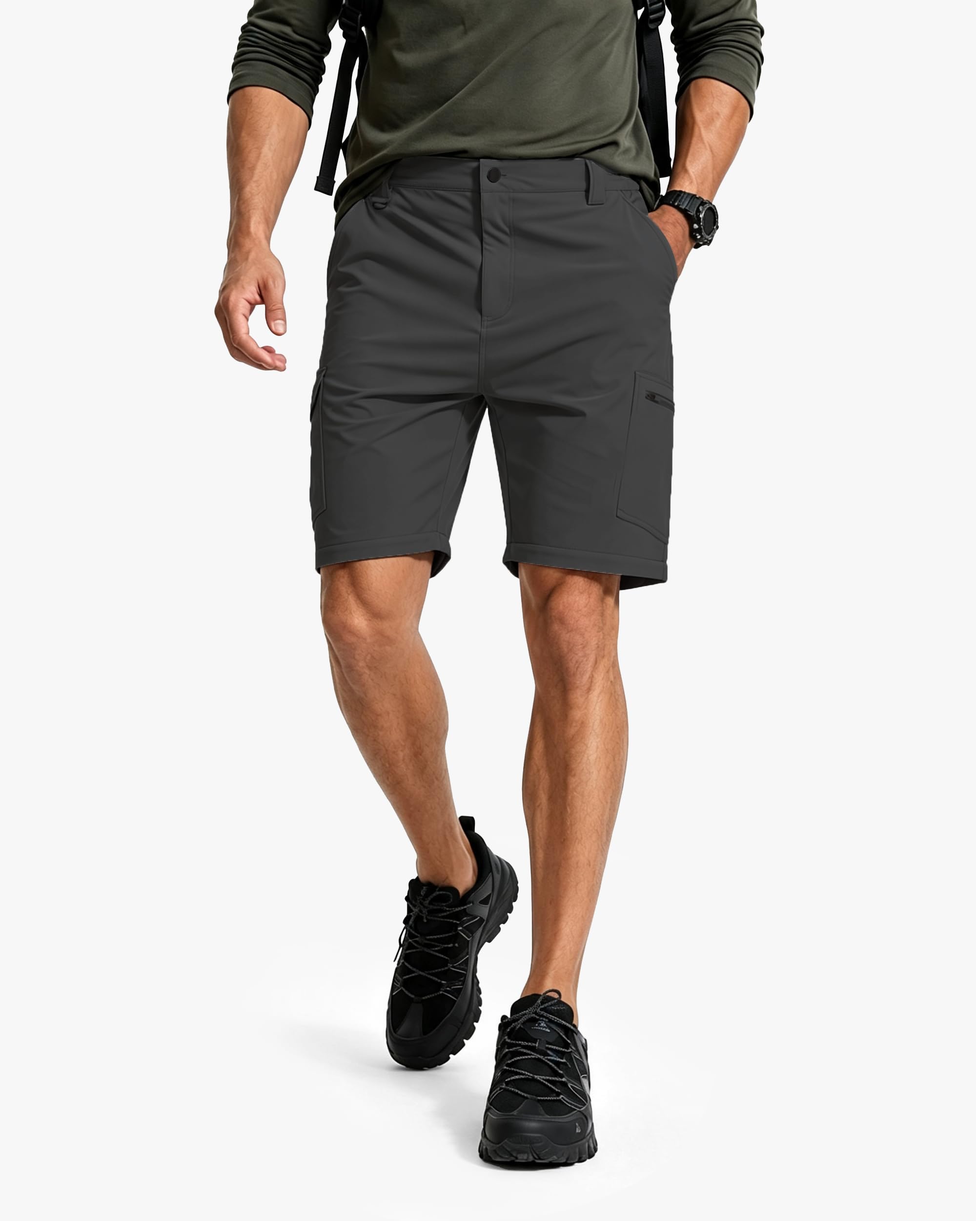 Pantalones convertibles de senderismo para hombre, con cremallera, impermeables, de secado rápido, ligeros, para pesca, safari, viajes, trabajo