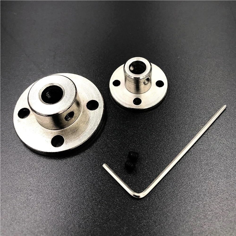 Łącznik z kołnierzem sztywnym Płyta czołowa z kołnierzem 3 mm do 14 mm, odporna na zmęczenie, 1 szt. Ze śrubą mocującą i narzędziem imbusowym(10mm)