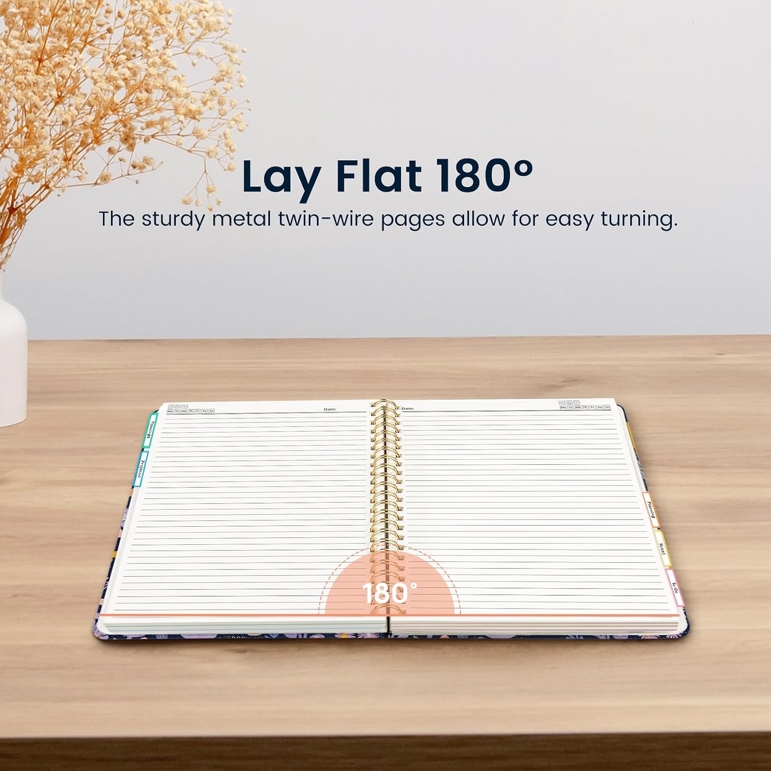 ZOTIA Large Spiral Notebooks for Work 5 Subject with Removable Dividers image 5