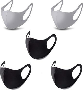 5 pack mix color Unisex 3D Face Masks Nanosase G Sports Face Poly Spandex cool face mask is not cotton mask