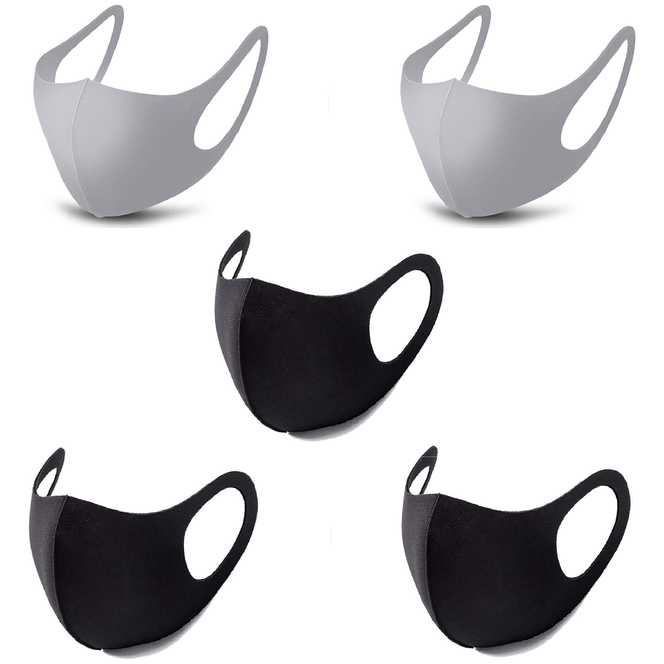 5 pack mix color Unisex 3D Face Masks Nanosase G Sports Face Poly Spandex cool face mask is not cotton mask