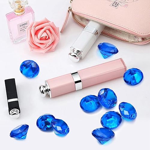 Miniatura 6 de 100 piezas de diamantes acrílicos, diamantes acrílicos azules de 1 pulgada, diamantes falsos grandes, diamantes acrílicos para rellenar jarrones,
