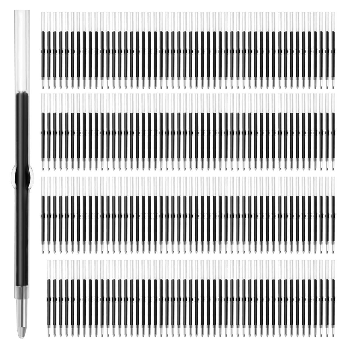 200Pcs Beadable Pens Refills, Ballpoint Pens Refills 1.0mm Beadable Pens Supplies Pen Refills for Plastic Bead Pens Ballpoint Pen Students Teacher