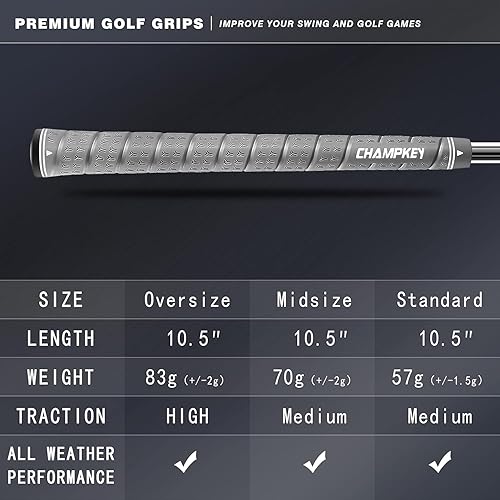 Miniatura 7 de Champkey - Empuñaduras de golf de goma WRAP-Y, paquete de 13 con todos los kits de reparación - Empuñaduras de palo de golf de alta
