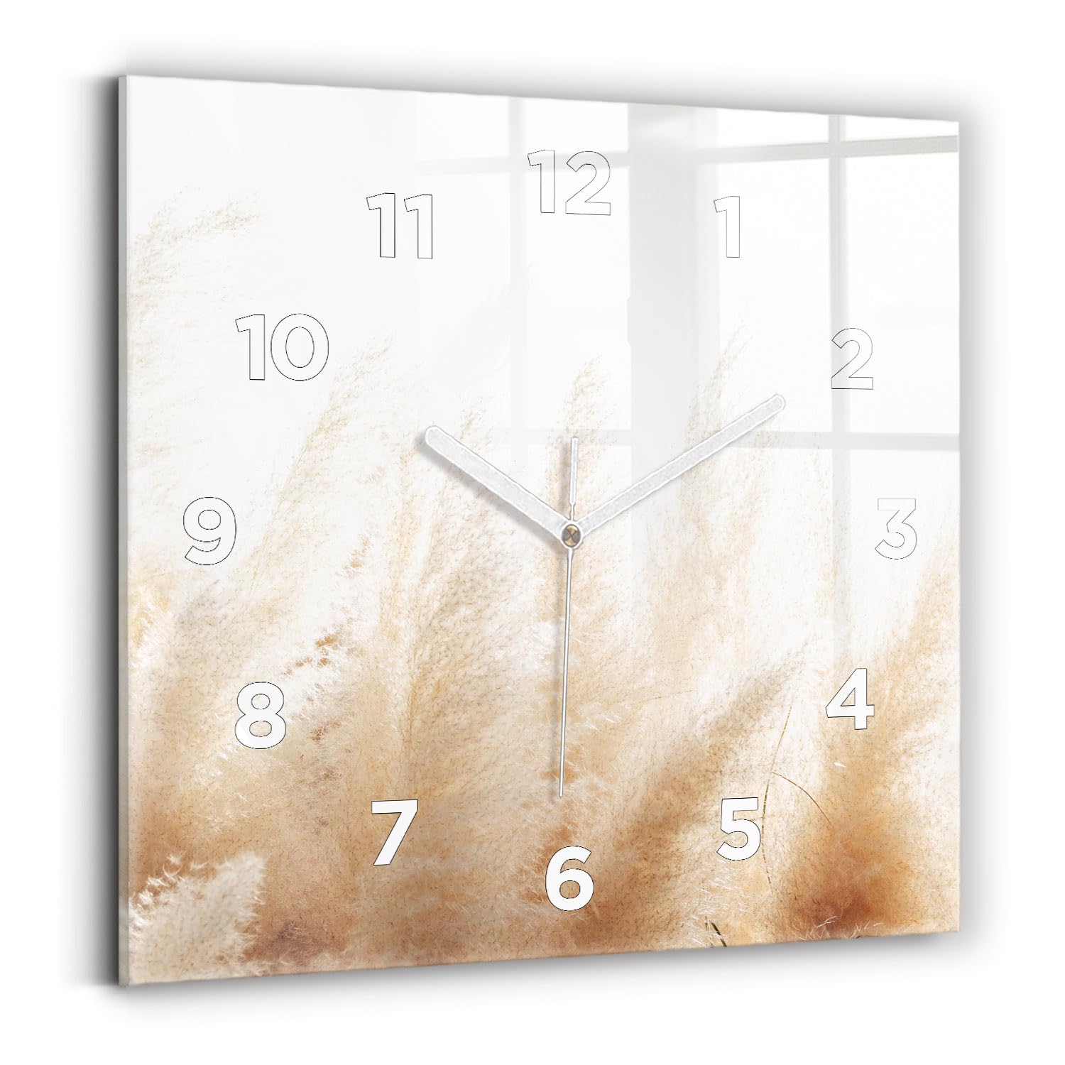 Horloge carrée 30x30 cm Wallfluent horloge murale moderne mécanisme silencieux