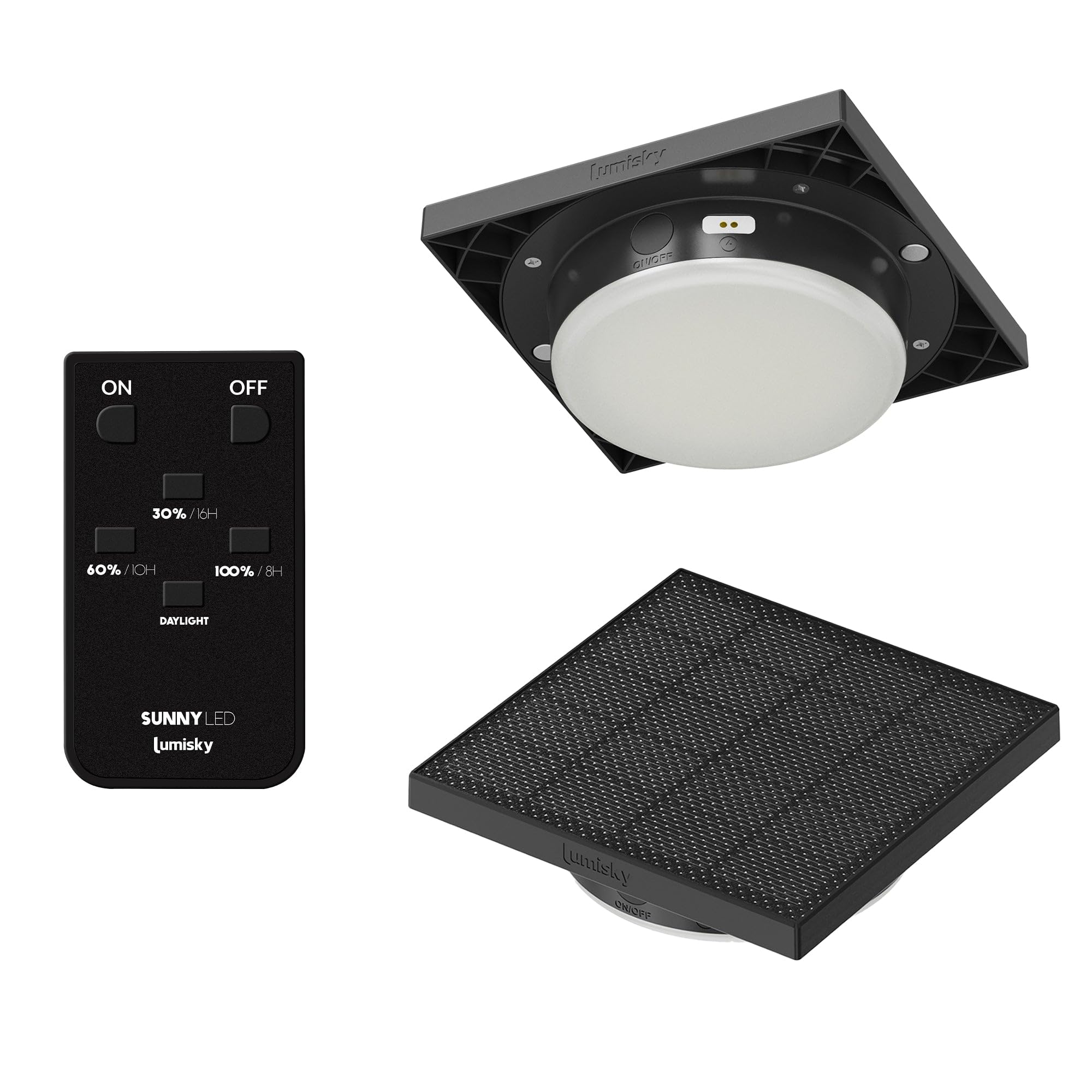 Lampa solarna LED FERIAN SMALL biała z panelem słonecznym H cm