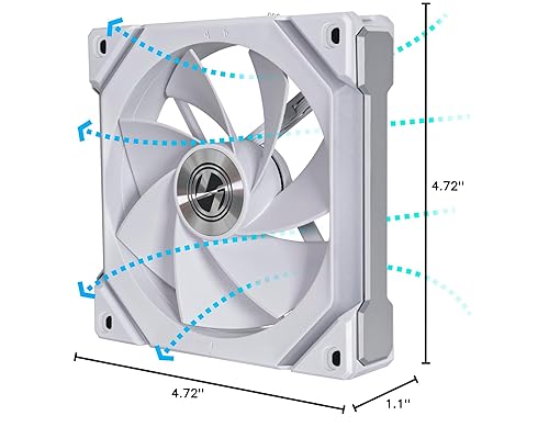 Miniatura 8 de Lian Li SL V2 120 Hoja Inversa Blanca Paquete Individual Sin Controlador (Compatible SL120 V2 Pack Solamente) - RSL120V2-1W
