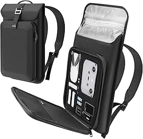 Smatree Mochila Impermeável para Transporte de Dji Mini 2/1, Bolsa Rígida para Viagem para Acessórios de Drone Dji Mini E Gopro 13/12/11/10/9/8/7/6/5 (Somente A Mochila)