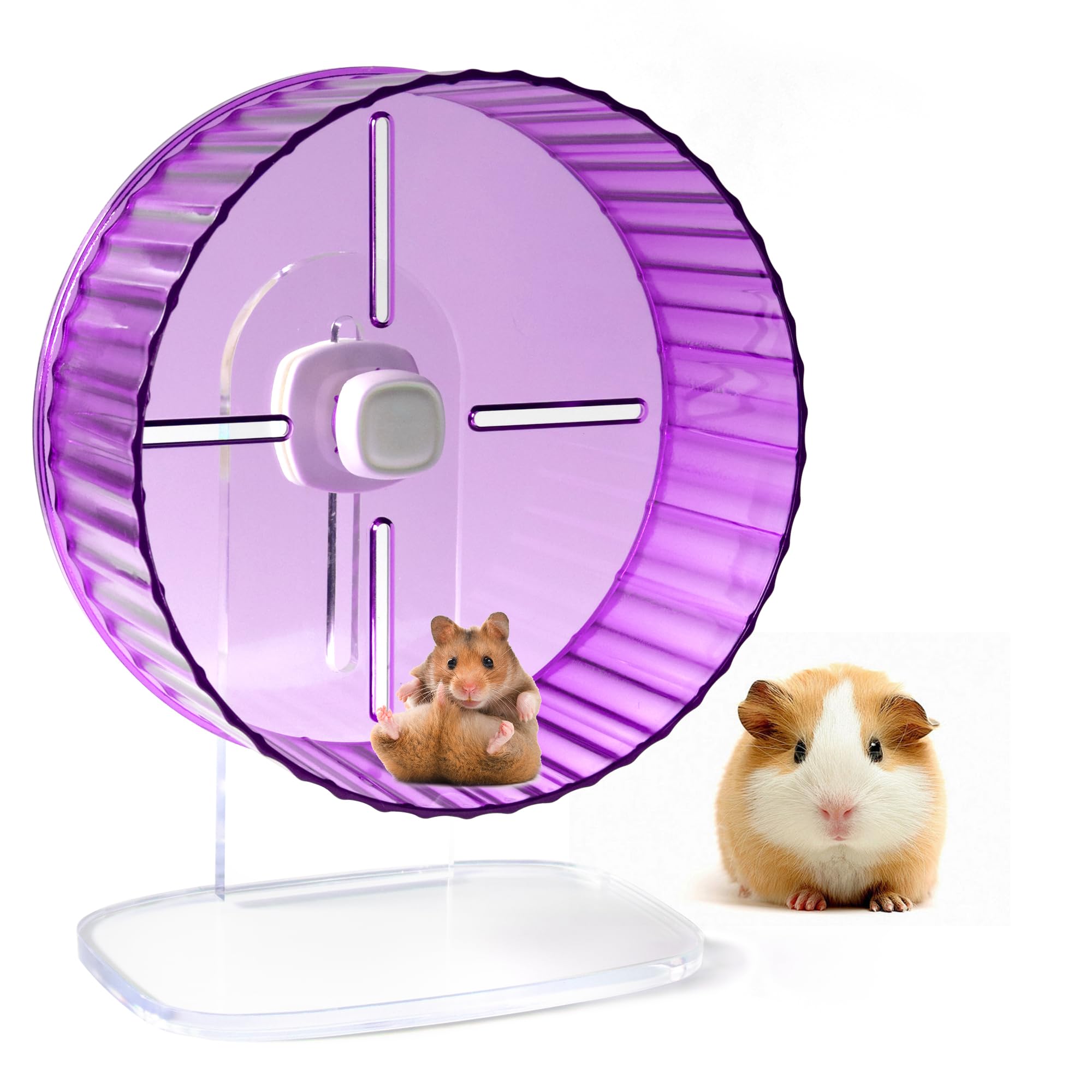 Hamster Wheel, 8.3inch Silent Hamster Wheel, Adjustable Height Turtle Wheel Turtle Tank Accessories, Dwarf Hamster Wheel, Hedgehog Wheel, Gerbil Wheel, Parrot Exercise Wheels
