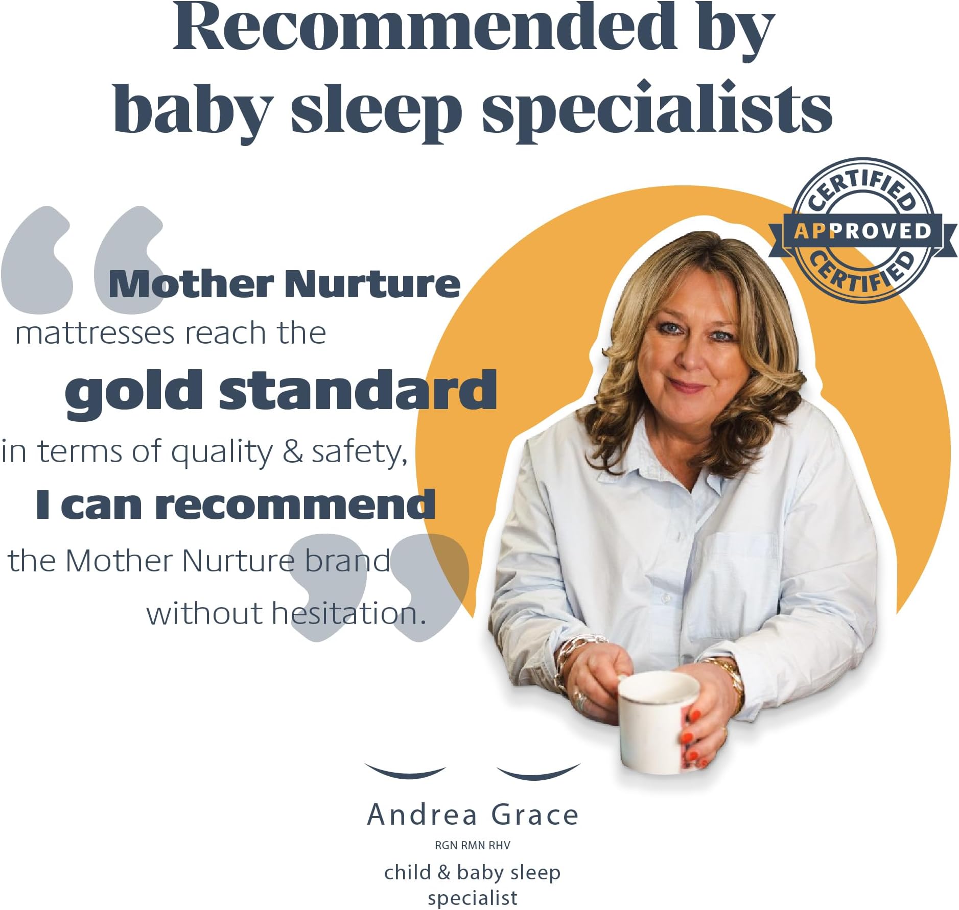 Mother Nurture Classic Foam Travel Cot Mattress (119 x 59 x 5cms) Breathable Baby Cot Bed Mattress For Comfy Night Sleep, Lightweight & Hypoallergenic With Reversible, Removable Cover, BSI Tested