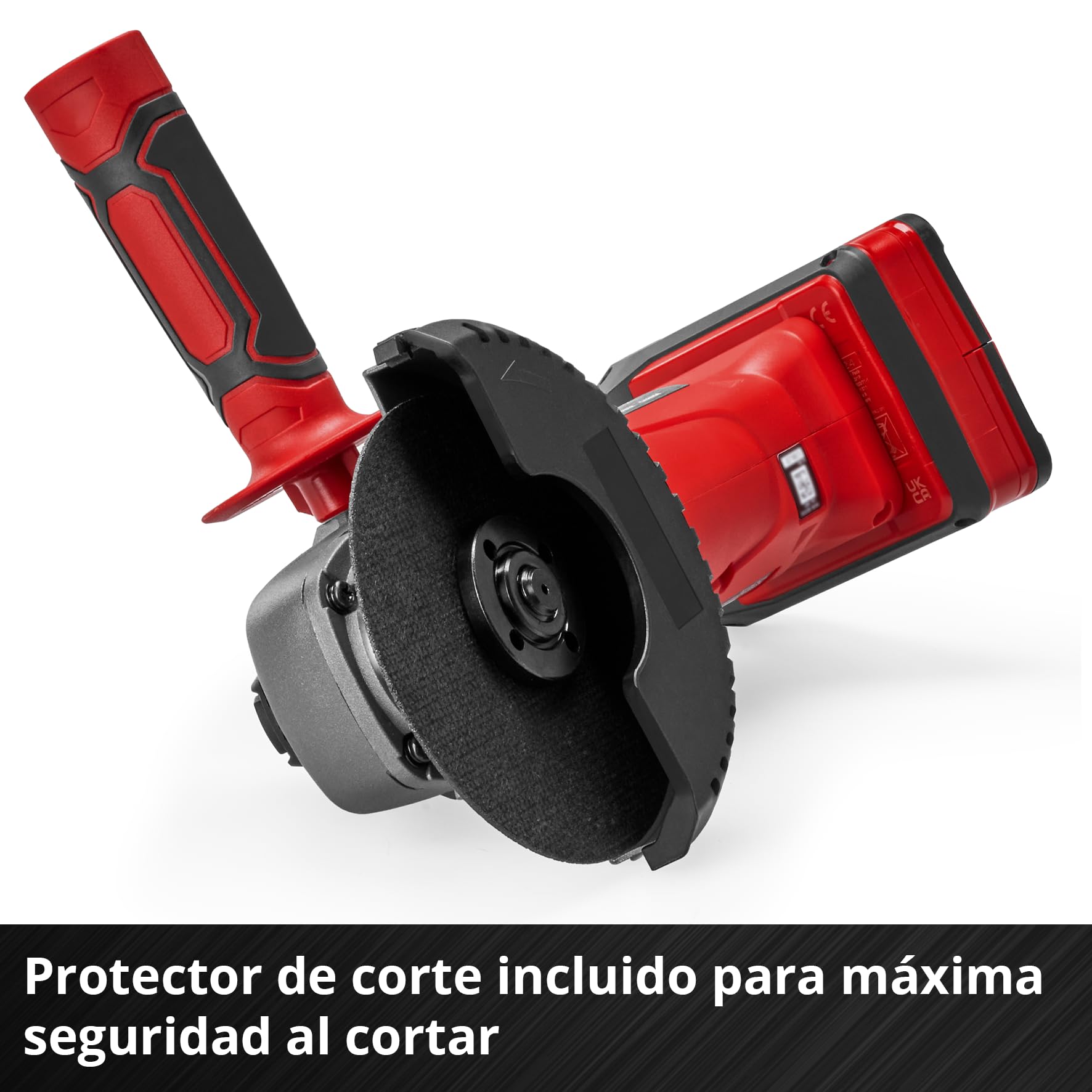 Einhell Amoladora angular con batería TC-AG 18/115 Li-Solo Power X-Change (18 V, 115 mm diámetro de disco, 28 mm profundidad de corte, arranquue suave, sin disco, sin batería) | PXC | 18 V | Ø 115 mm | Profundidad de corte 28 mm | Arranque progresivo | Si