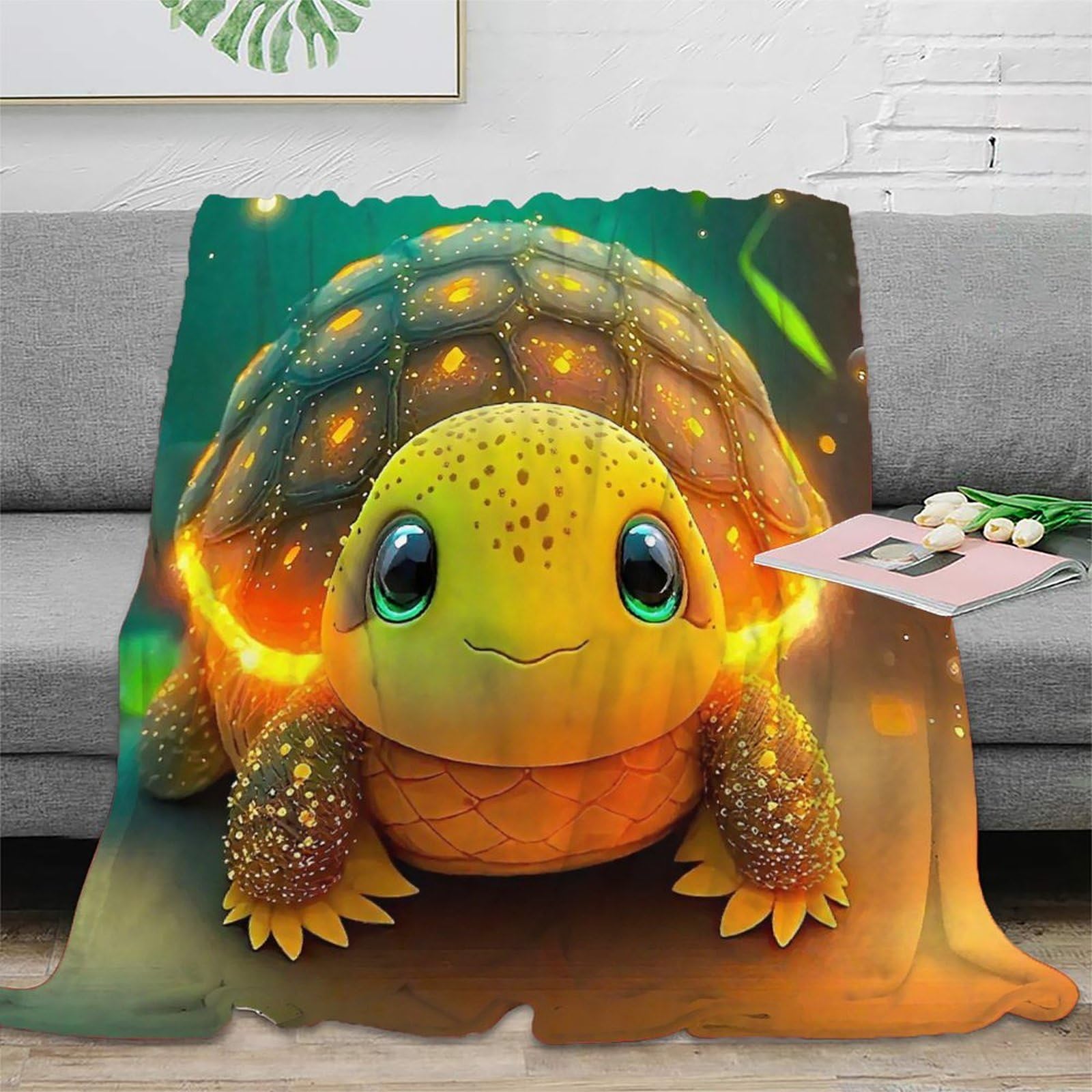 Jeté de lit tortue de mer 3D idée cadeau idéale ado pour anniversaire et fêtes