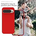 YATWIN Silicone Back Case for Google Pixel 9 Pro XL, Soft-Touch Phone Back Cover for Google Pixel 9 Pro XL - Red gallery image