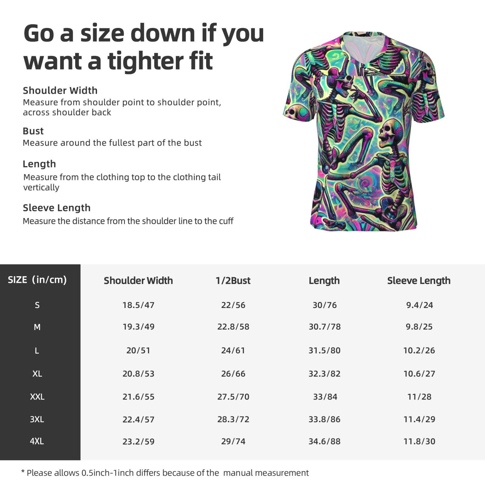 Stylish Athletic Sports Jersey Psychedelic-Halloween-Skeletons Men's Rugby Jersey Small Black