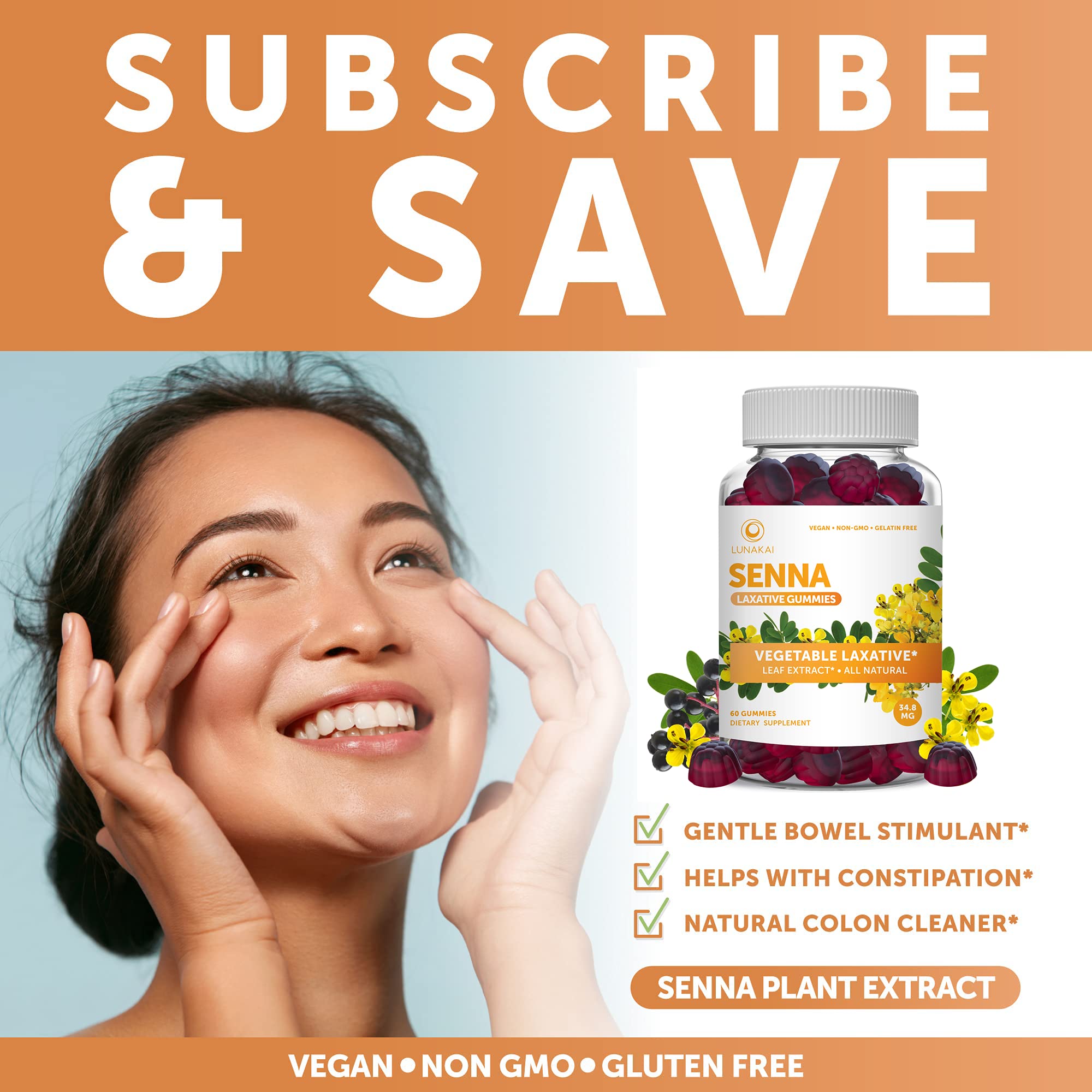 Buy Senna Laxative Gummies Natural Laxative and Senna Plus Effective