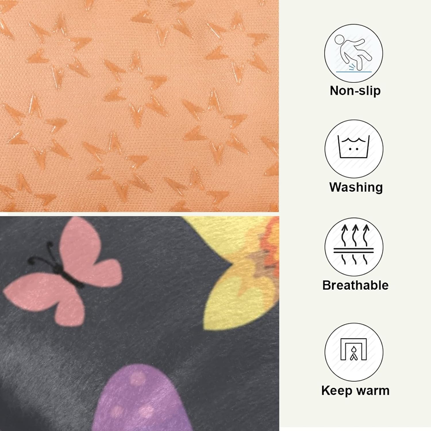 review Colorful Flowers Ladybugs Dog Bed Cat Bed, Rectangle Comfortable Pet Bed, Ultra Soft Calming Dog Bed for Small Medium Dogs, 24x18in