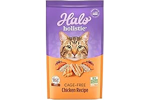 Halo Adult Cat Food, Dry, Chicken Recipe, 3-lb Bag