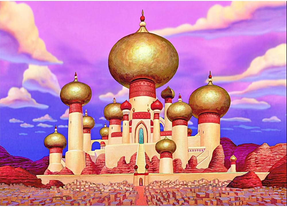 Photo Background Backdrop 7x5ft Arabian Palace Backgrounds Fairytale Aladdin Castle Backdrops for Birthday Party Pictures Vinyl Photographic Backgrounds Photobooth Prop